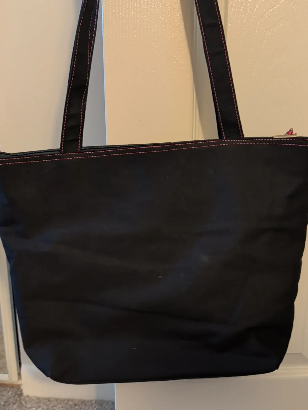 Disney Black Tote Bag with Pink Accents and Eeyore Graphic